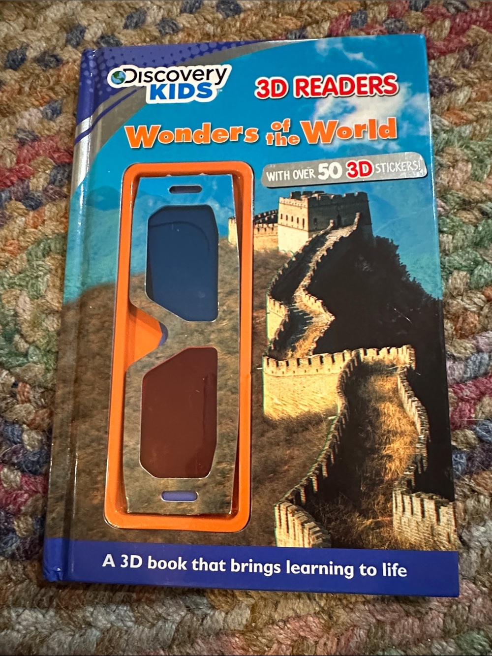 Discovery Kids Wonders of the World 3D Readers Book Glasses Stickers Complete
